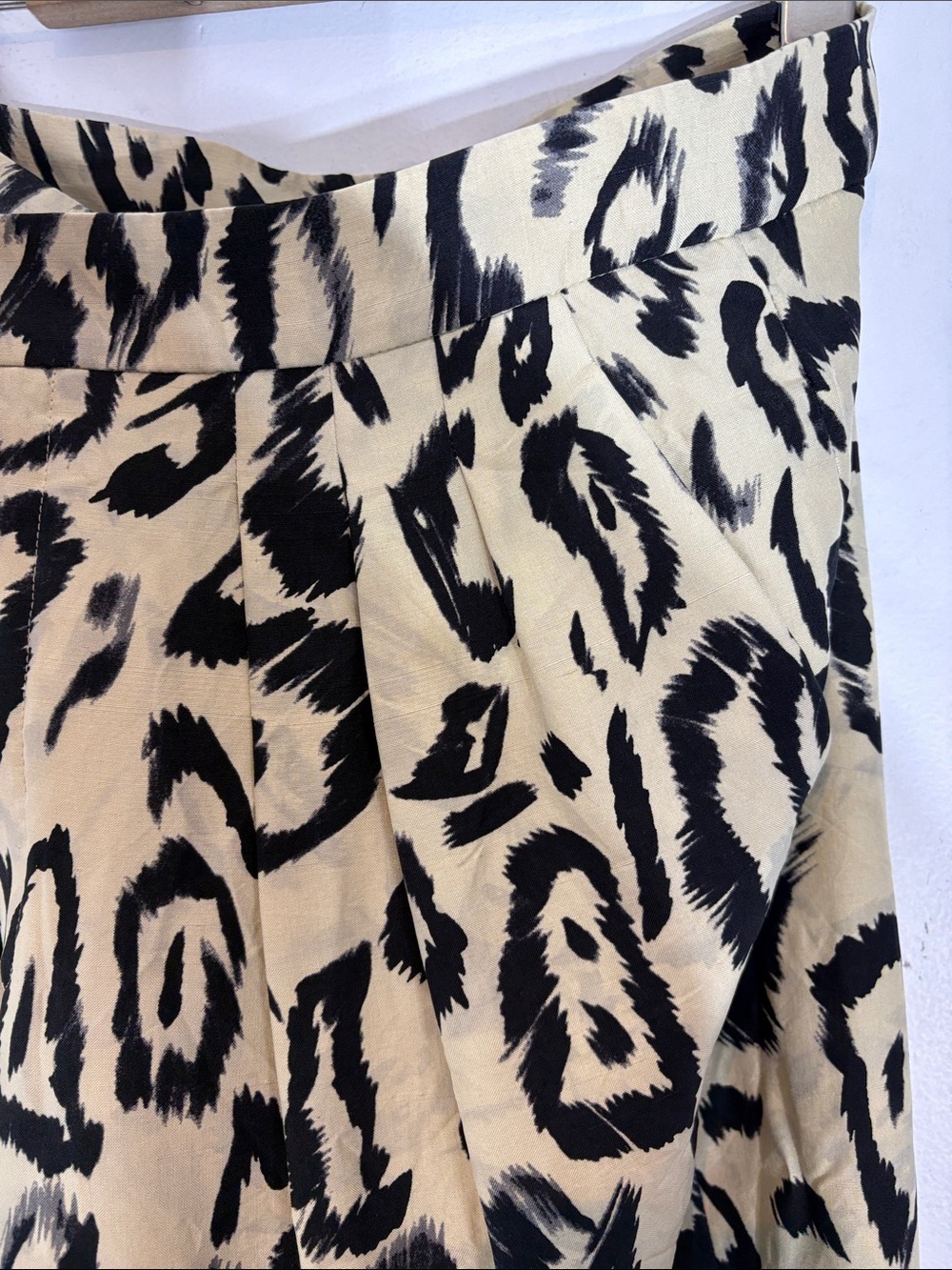 Chloé Leopard Print Pleated Cotton Pants Tapered Ankle Trouser FR42 US10-12 - Picture 12 of 13
